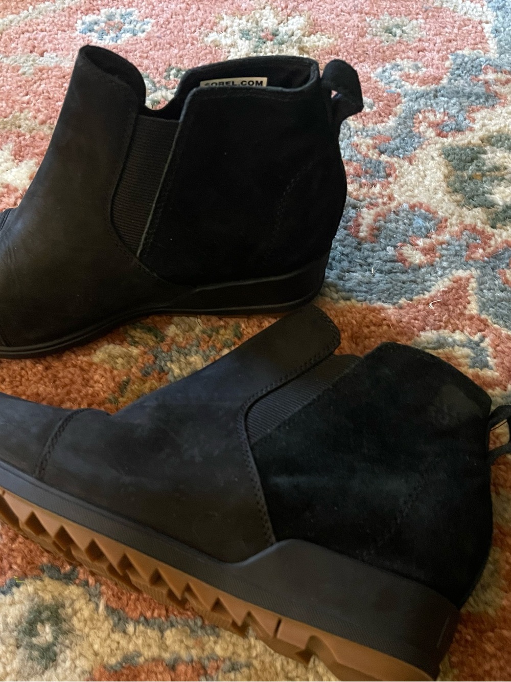 Sorel Evie II Black Chelsea Ankle Boots Women’s 8.5